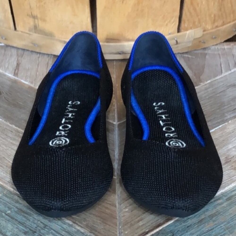 Rothy’s The Point Black Pointed Toe Synthetic Sli… - image 4